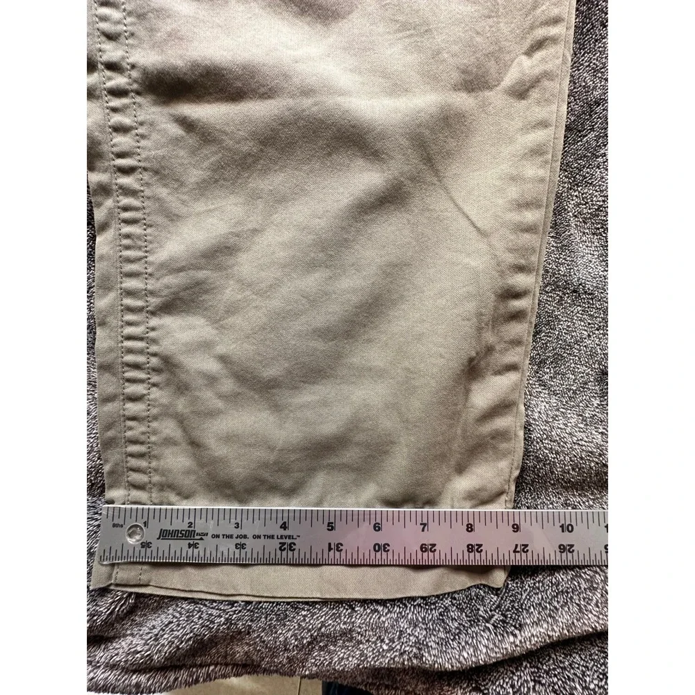 Cabelas Womens 12 Olive Green Cotton Nylon Utility Pants Embroidered L77PT075-15